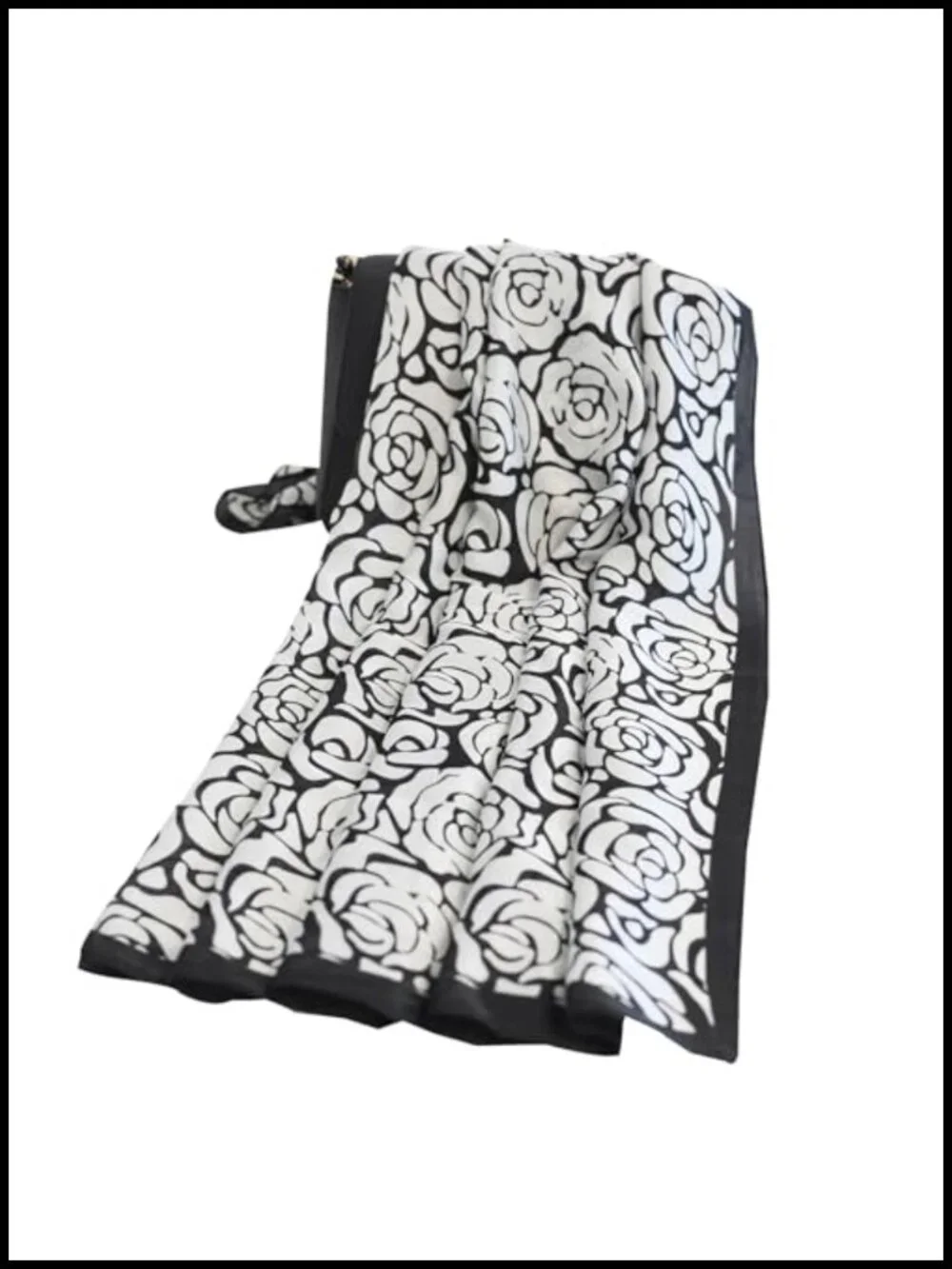 Large 70x35 Silk Scarf Shawl Wrap - Premium Polyester Satin - UV Protection